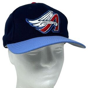 Vintage Los Angeles LA Angels Hat Baseball Cap Anaheim California New Era Blue